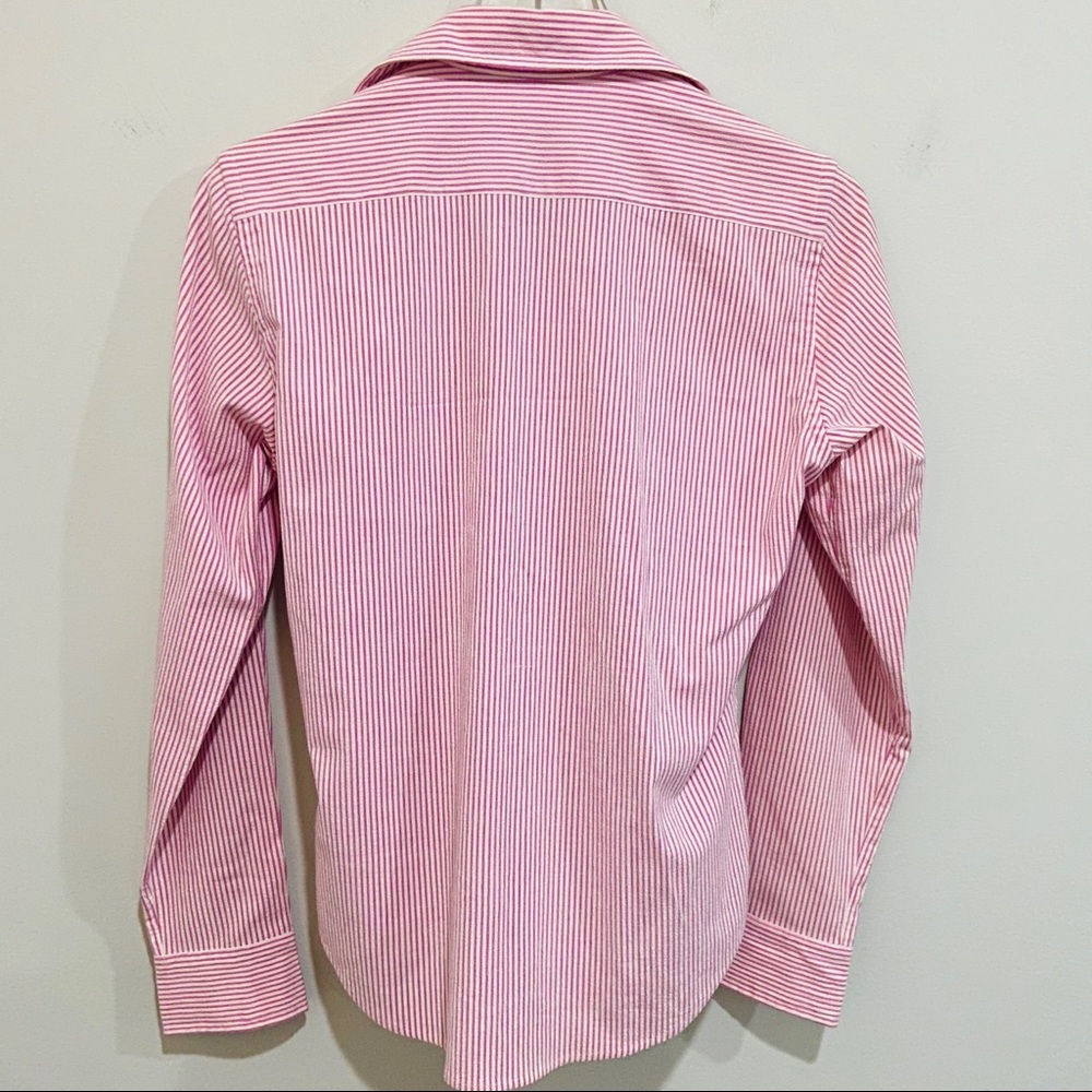 Ralph Lauren Pink and White Striped Button-Down Shirt - Picture 4 of 5